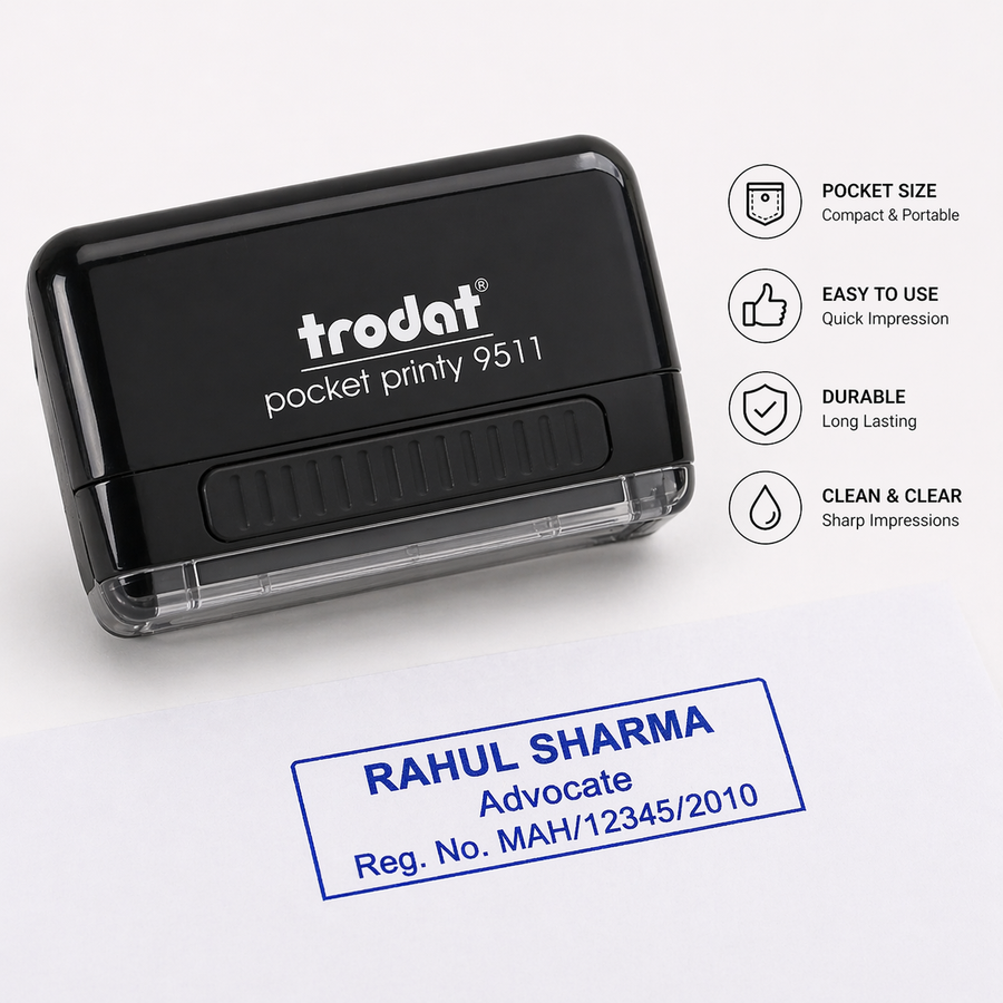 Custom pocket stamp portable