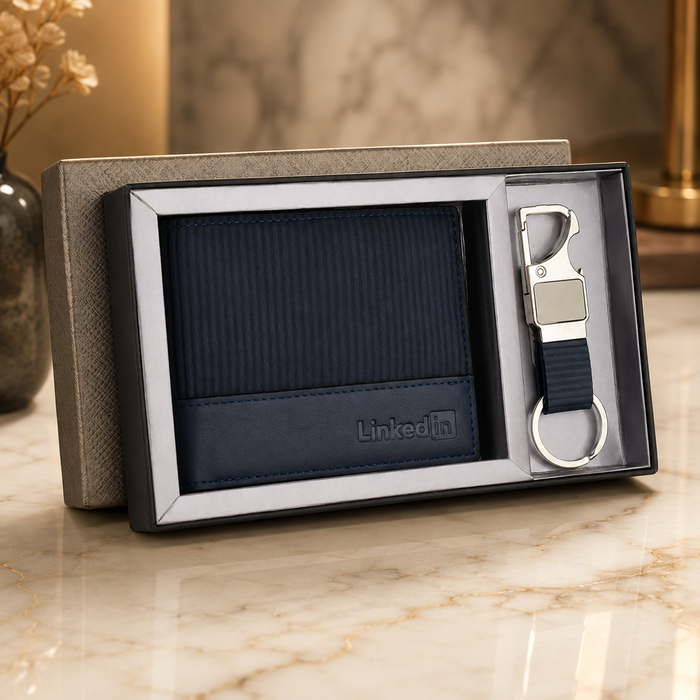 Executive Wallet & Keychain Gift Set