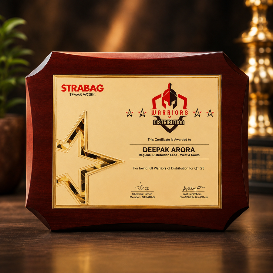 Prestige Wooden Honor Plaque