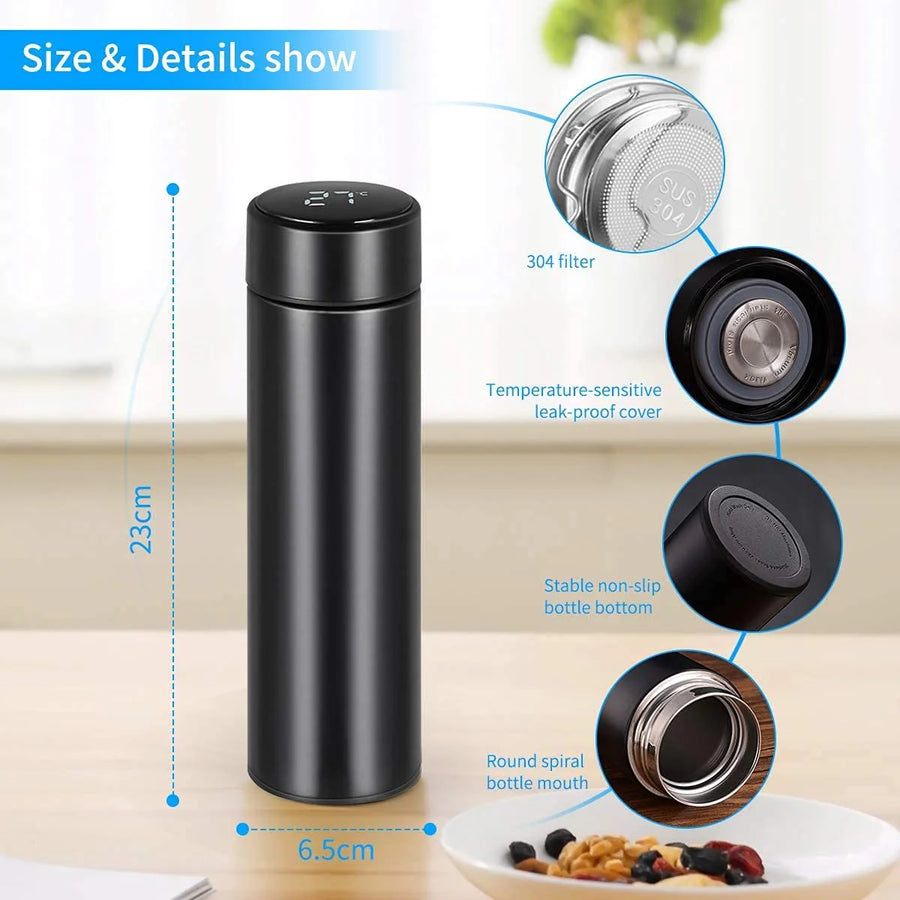 Smart temperature bottle side view