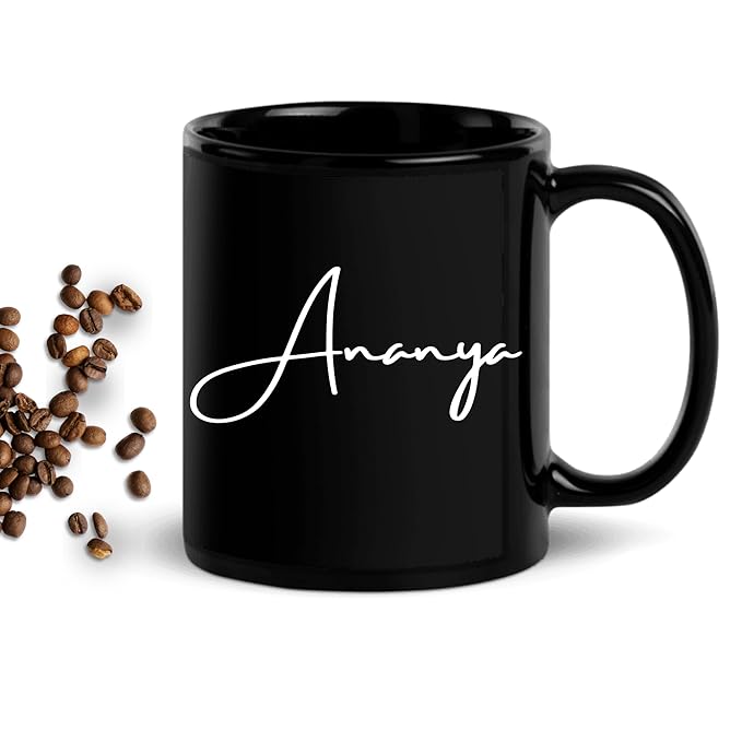 Personalised Black Mug