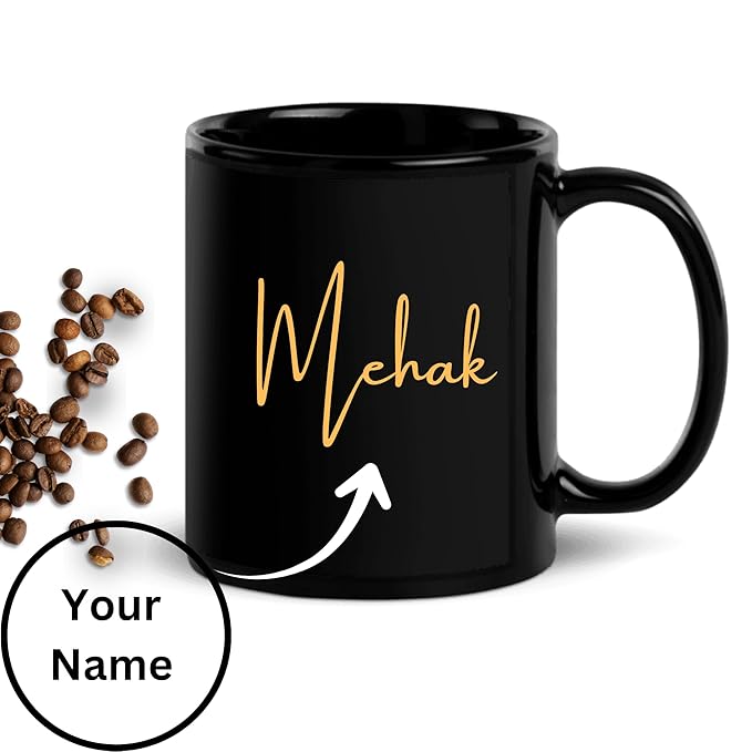 Personalised Black Mug
