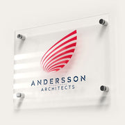 Acrylic sign board custom branding