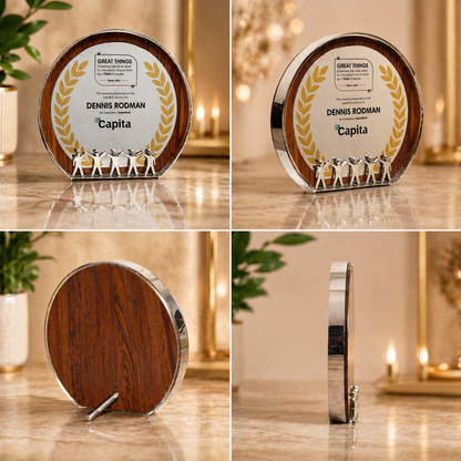 Customized Round Trophy – Elegant Team Recognition Award