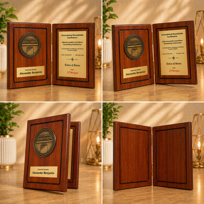 Foldable Wooden Plaque Trophy
