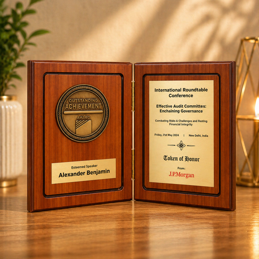 Foldable Wooden Plaque Trophy