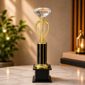Golden trophy with crystal accents