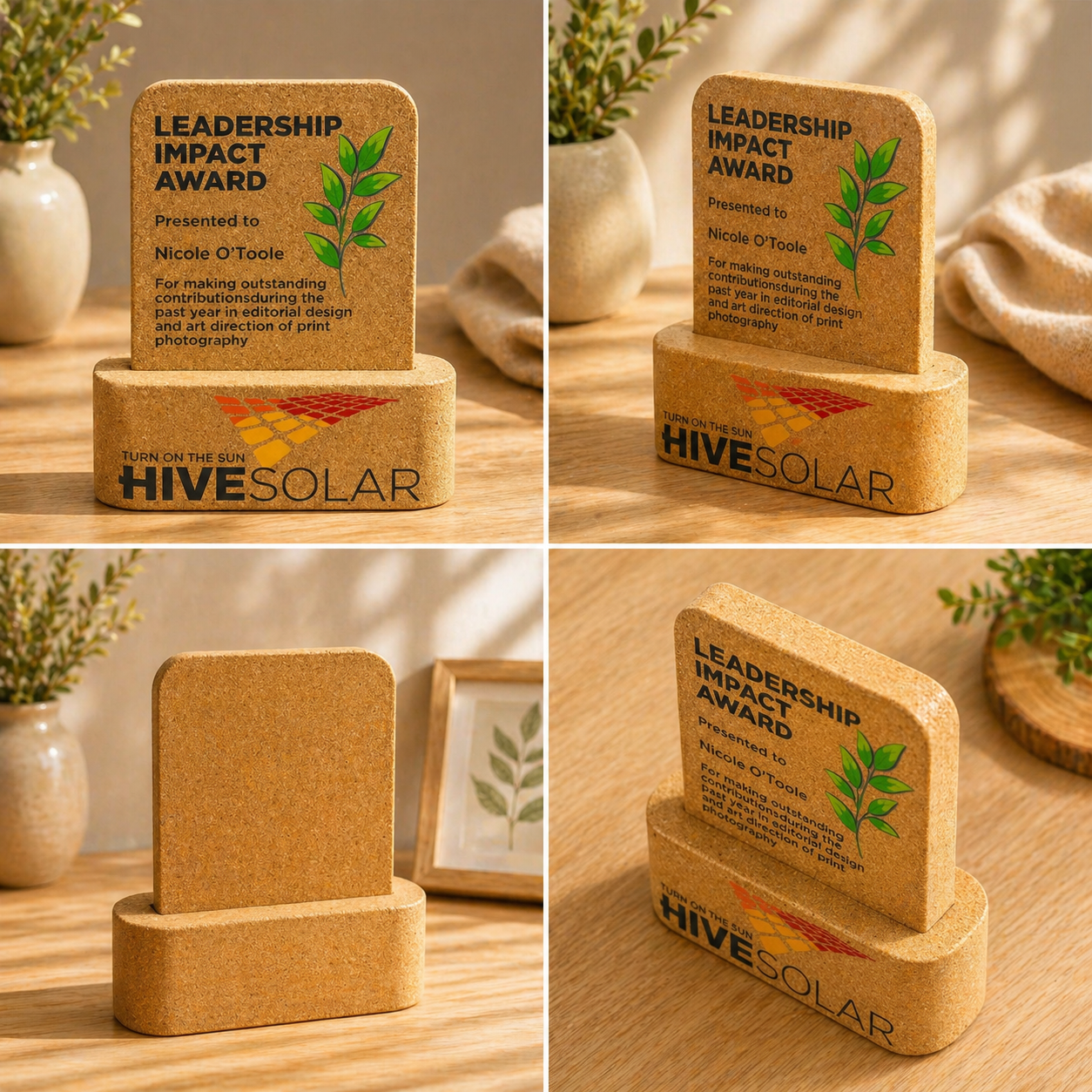 Customized Cork Trophy – Elegant & Sustainable Recognition