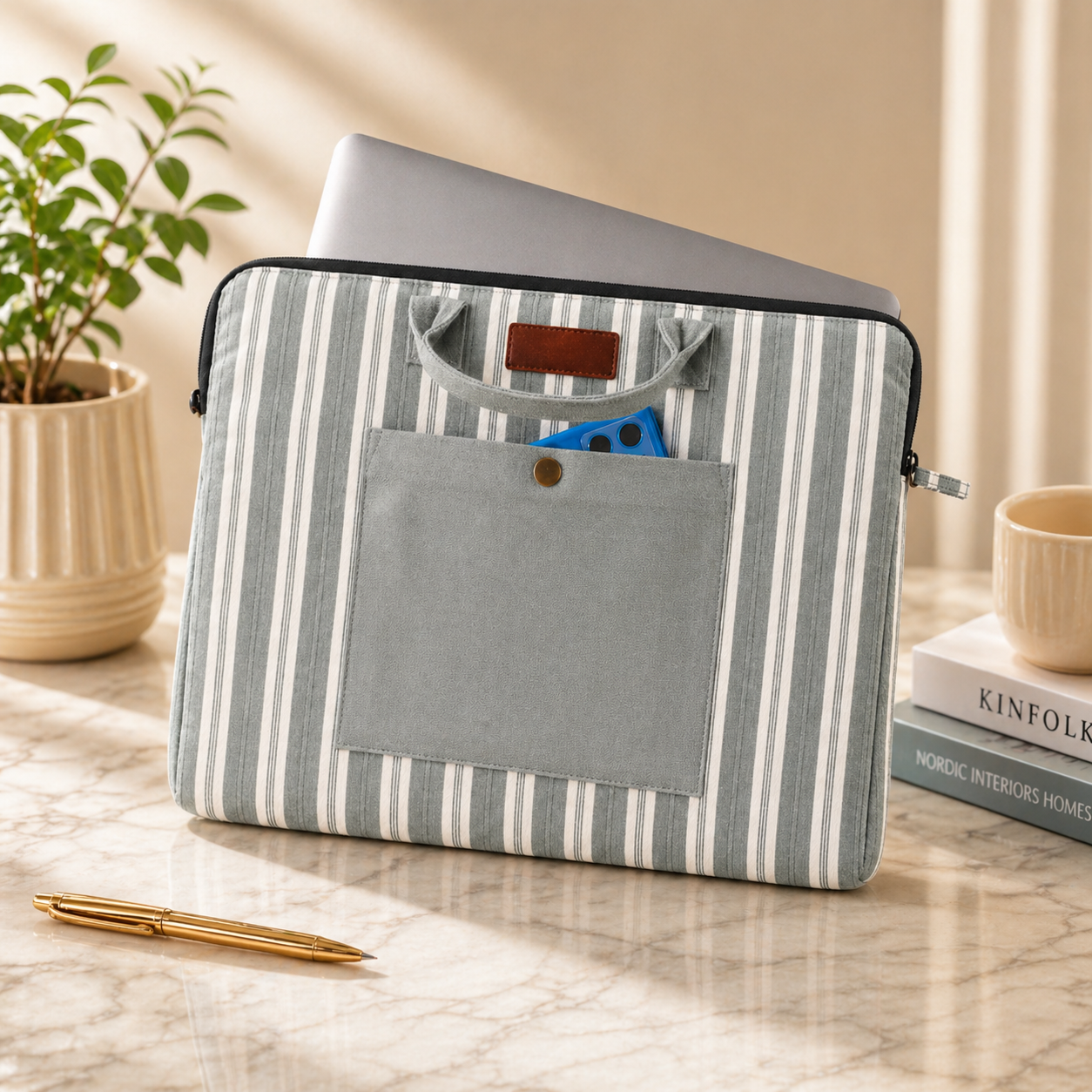 Teal Canvas with Handle