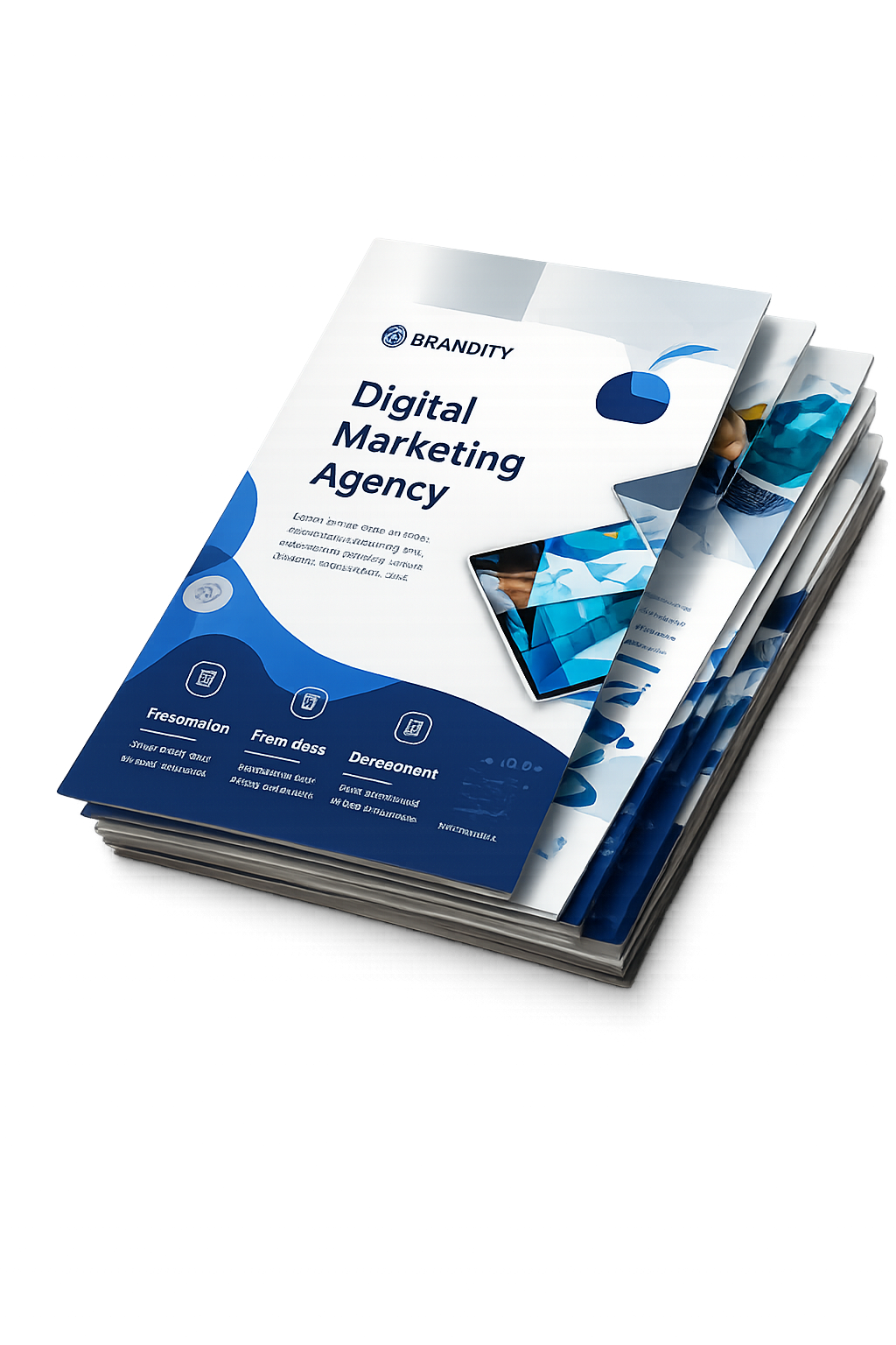 Stack of professionally printed leaflets