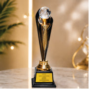 Crystal trophy close-up