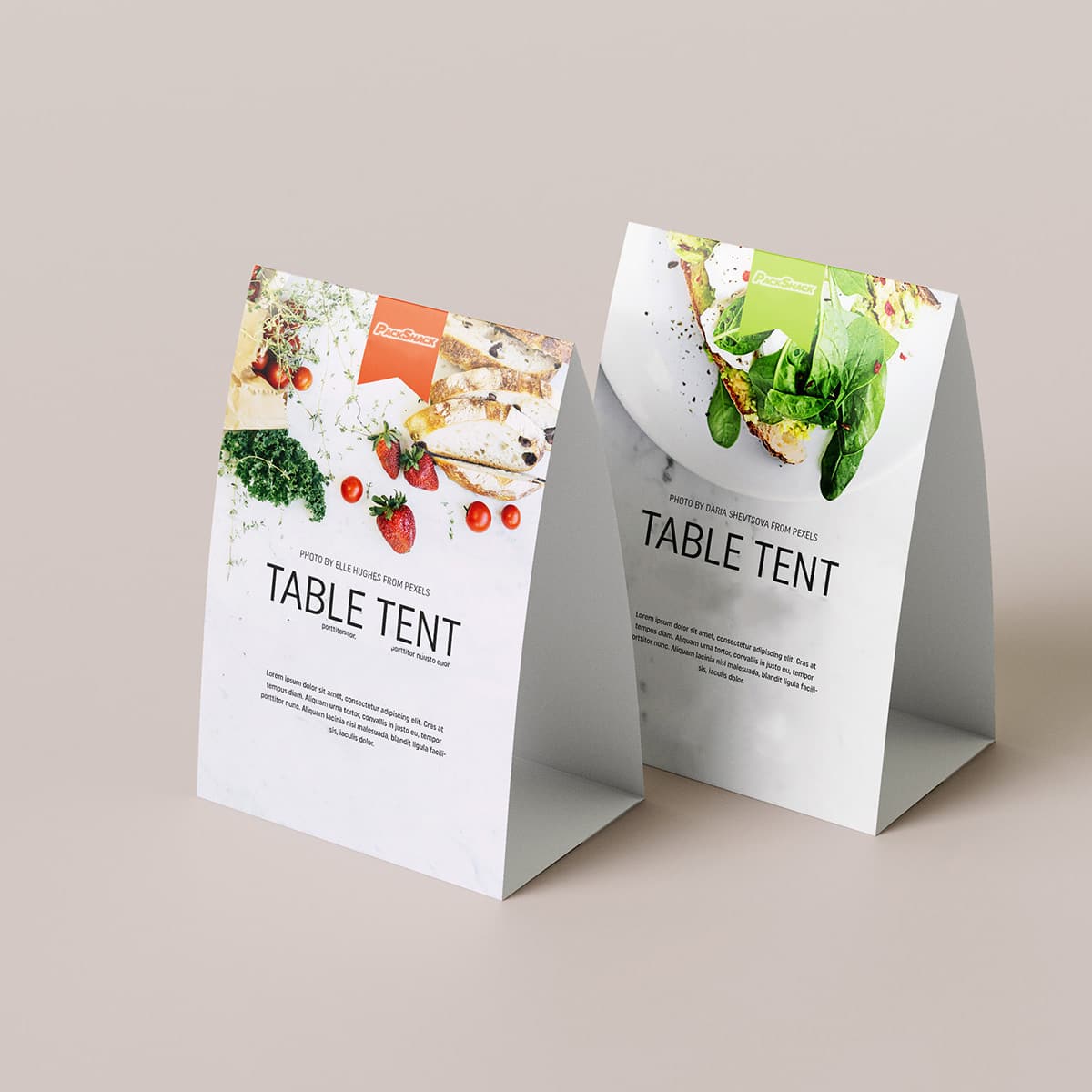 Custom tent card design