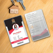 Identity card with lanyard