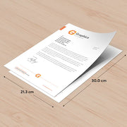 Letterhead paper stock close-up