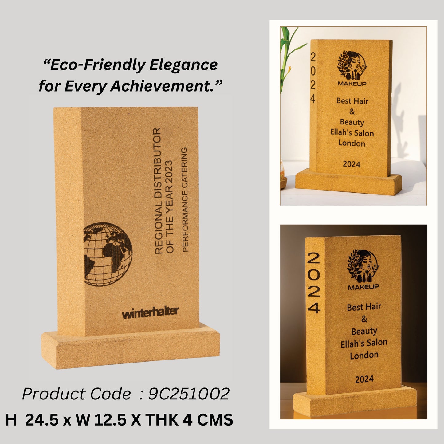 Customized Cork Trophy – Eco-Friendly Elegance
