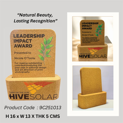 Customized Cork Trophy – Elegant & Sustainable Recognition