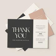 Custom thank you card stack