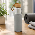 Zen Grip Glass Bottle with Bamboo Cap