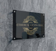 Acrylic signage installed