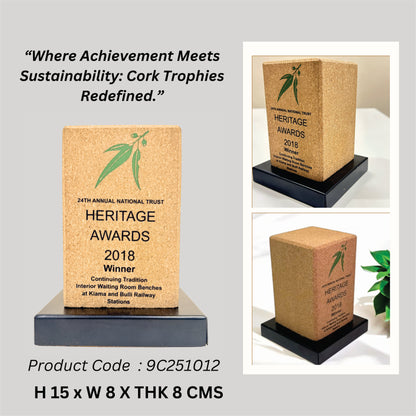 Customized Cork Block Trophy – Sustainable &amp; Premium Award