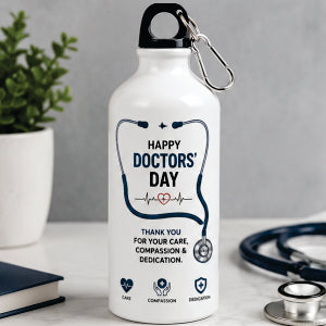 Doctors' Day Customized White Sipper Bottle