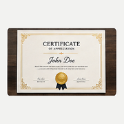 Premium offset printed certificate mockup