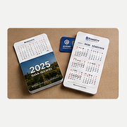 Premium offset printed pocket calendar mockup