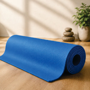 Yoga mat rolled view